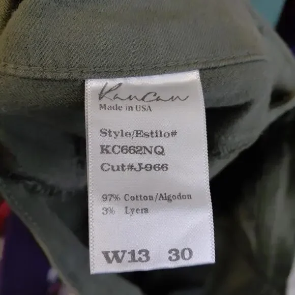 Kancan Jeans Womens 30 Olive Skinny Fit Mid Rise Ankle New Modest Classic Casual - Picture 6 of 9